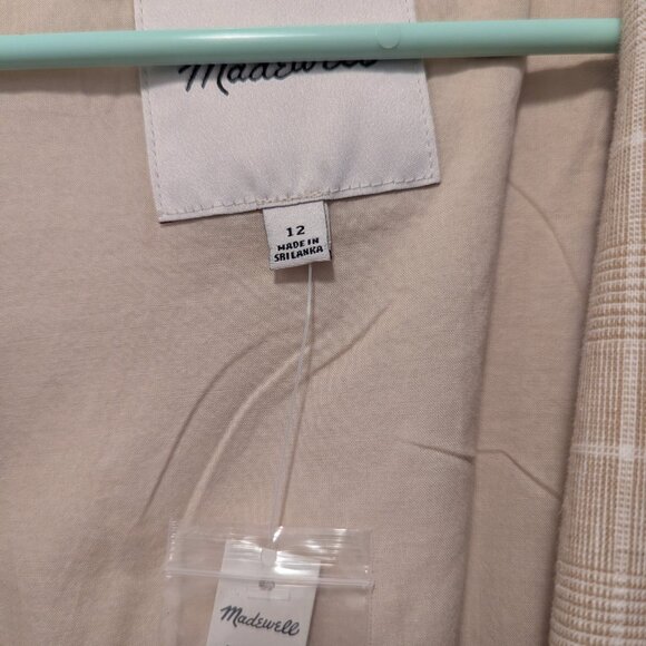 Madewell Linen Stripped  Button Up Vest - Picture 6 of 7